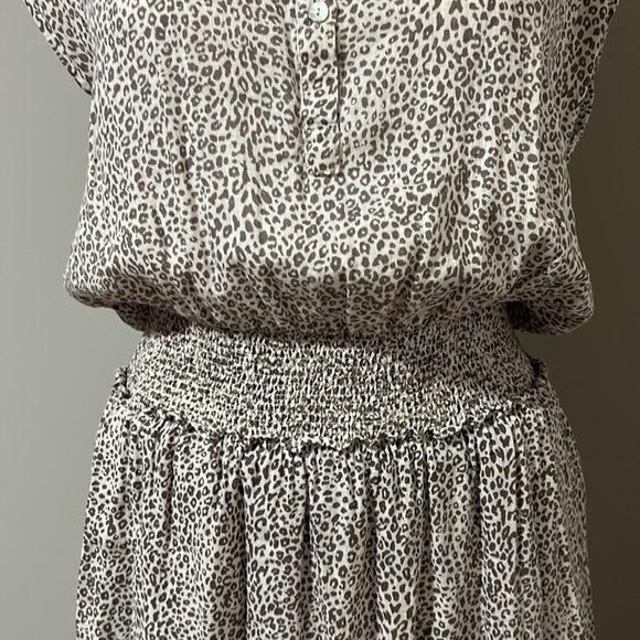 RAILS Angelina Sand Cheetah Brown White Animal Print Blouson Linen Sz S - Picture 5 of 12